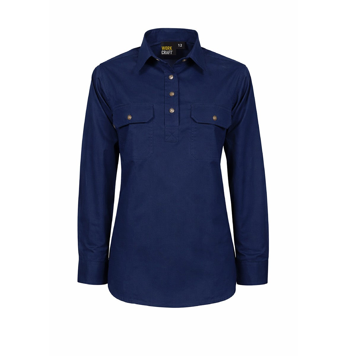 Workcraft Ladies Half Placket Shirt (WSL505)