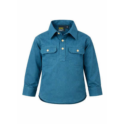 Workcraft Kids Closed Front Cotton Shirt (WSK131)