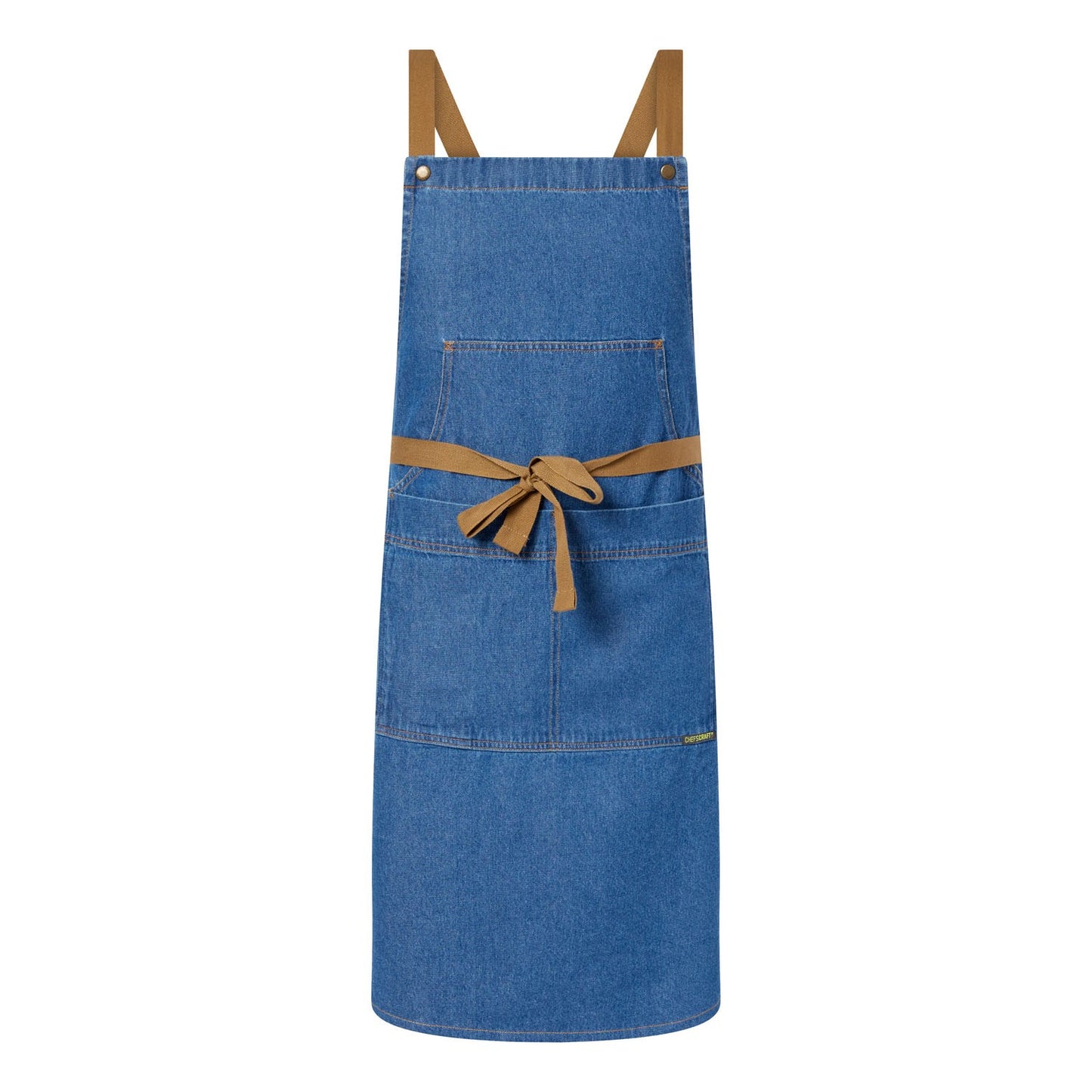 Chefscraft Denim Bib Apron With Pouch Pkt (CA033)