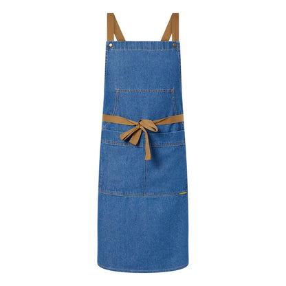 Chefscraft Denim Bib Apron With Pouch Pkt (CA033)