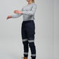 Winning Spirit Unisex Cotton Stretch Drill Cuffed Work Pants With Tapes (WP28HV)
