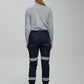 Winning Spirit Unisex Cotton Stretch Drill Cuffed Work Pants With Tapes (WP28HV)