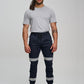 Winning Spirit Unisex Cotton Stretch Drill Cuffed Work Pants With Tapes (WP28HV)