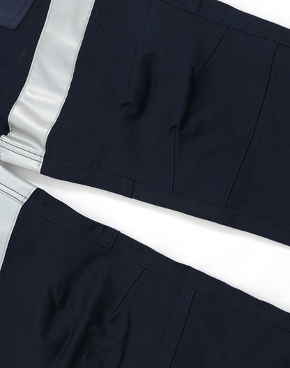 Winning Spirit Unisex Cotton Stretch Drill Cuffed Work Pants With Tapes (WP28HV)