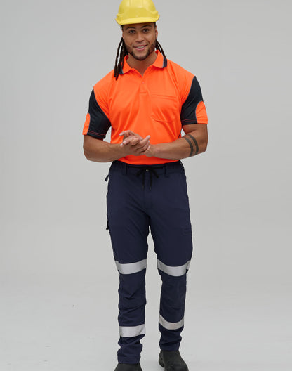 Winning Spirit Unisex DWR Water Repellent Flexi Work Pants With Tapes (WP30HV)