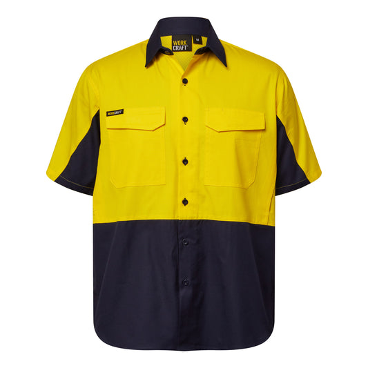 Workcraft Hivis Vented Ripstop Shirt-ss (WS6067)
