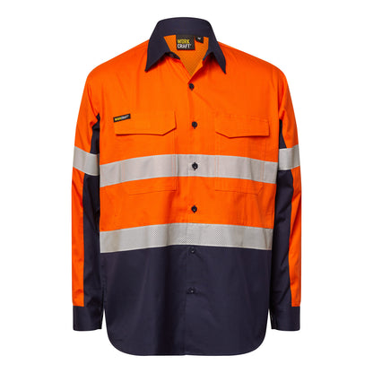 Workcraft Hivis Ripstop Shirt Tape-ls (WS6068)