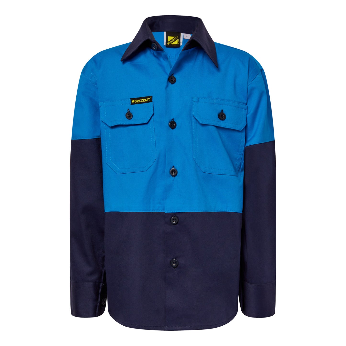 Workcraft Kids Hi Vis Cotton Shirt-ls  (WSK128)