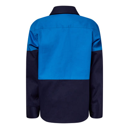 Workcraft Kids Hi Vis Cotton Shirt-ls  (WSK128)