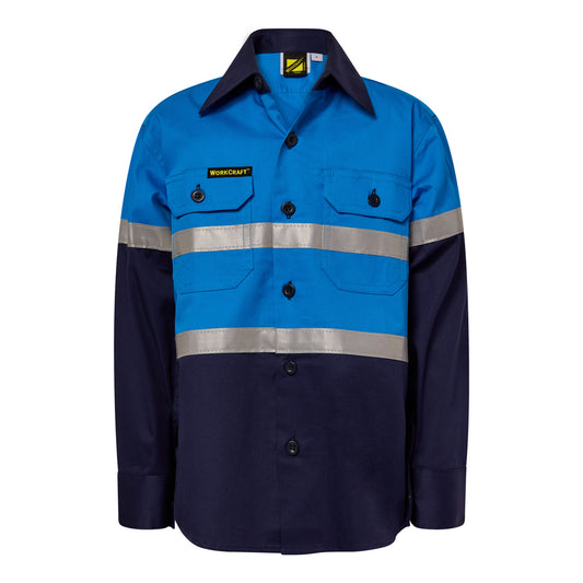 Workcraft Kids Two Tone Shirt - Taped (WSK129)