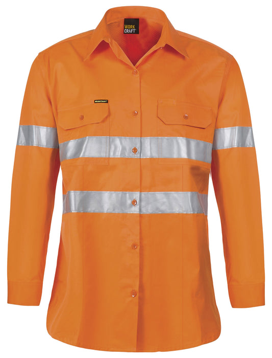Workcraft Ladies Lt.wt Hi Vis Shirt Csr  (WSL508)