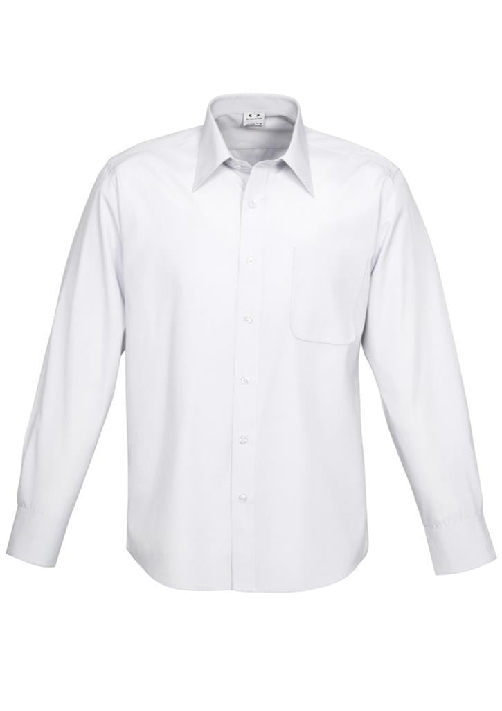 Biz Collection-Biz Collection Mens Ambassador Long Sleeve Shirt-White / S-Uniform Wholesalers - 5