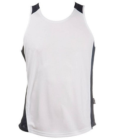 Australian Spirit-Aus Spirt Olympikool Mens Singlets 2nd ( 8 Colour )-White/Navy / S-Uniform Wholesalers - 9