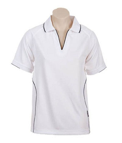Australian Spirit-Aus Spirt Senator Lady Polo 2nd ( 4 Colour )-8 / White/Navy-Uniform Wholesalers - 5