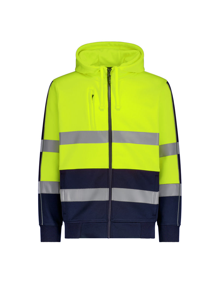 Syzmik Unisex Hi Vis Full Zip Stretch Taped Hoodie (ZT486)