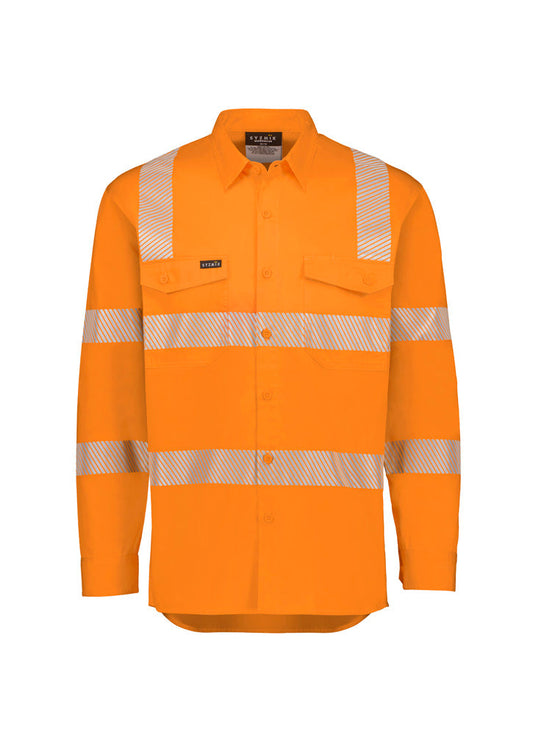 Syzmik Mens VIC Rail Shirt - Segmented Tape-(ZW682)