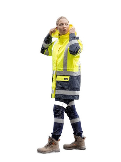 Bisley Women's Taped Hi Vis 5 In 1 Rain Jacket (BKL6975)
