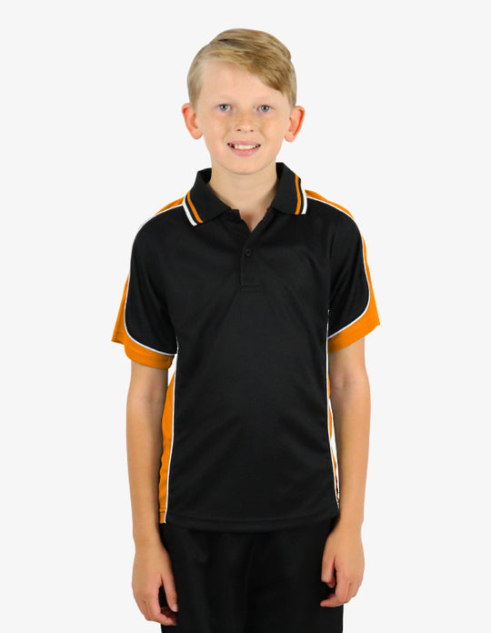 Be Seen Kids Polo Shirt With Striped Collar 1st( 7 Black Color ) (BSP16K)