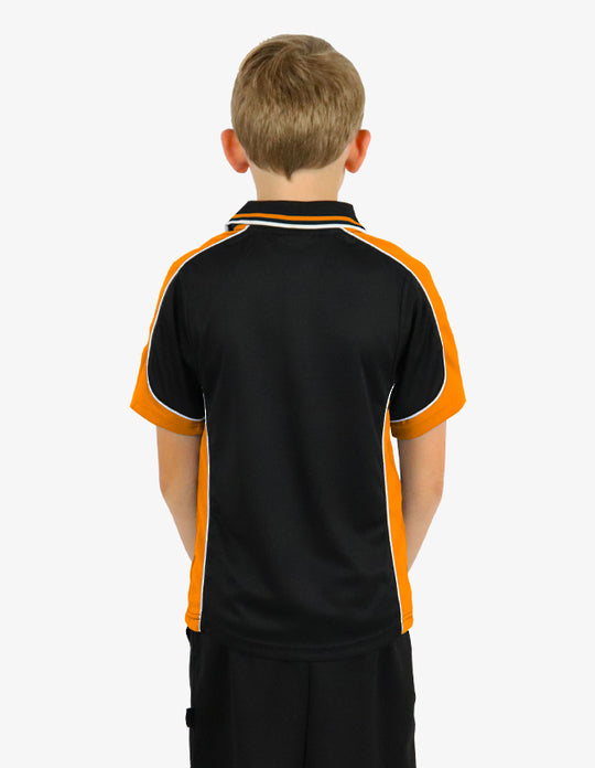 Be Seen Kids Polo Shirt With Striped Collar 1st( 7 Black Color ) (BSP16K)