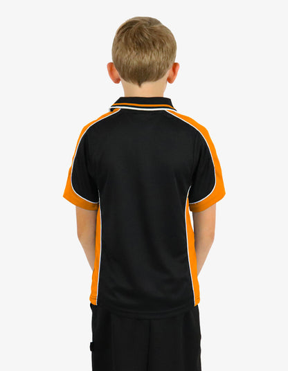 Be Seen Kids Polo Shirt With Striped Collar 1st( 7 Black Color ) (BSP16K)