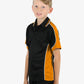 Be Seen Kids Polo Shirt With Striped Collar 1st( 7 Black Color ) (BSP16K)