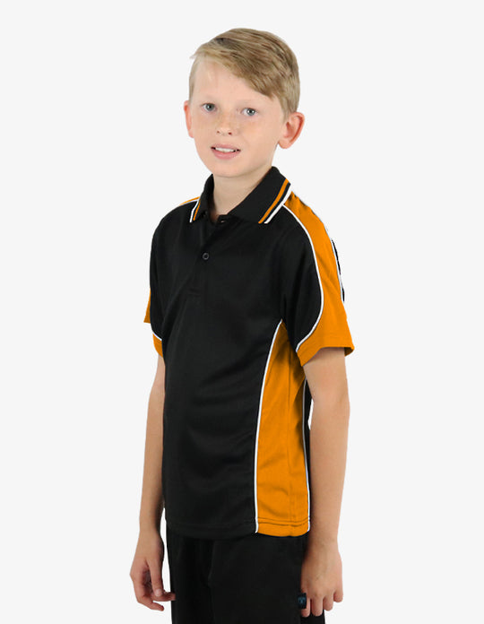 Be Seen Kids Polo Shirt With Striped Collar 1st( 7 Black Color ) (BSP16K)