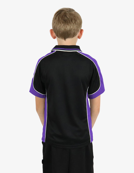 Be Seen Kids Polo Shirt With Striped Collar 1st( 7 Black Color ) (BSP16K)