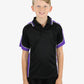 Be Seen Kids Polo Shirt With Striped Collar 1st( 7 Black Color ) (BSP16K)