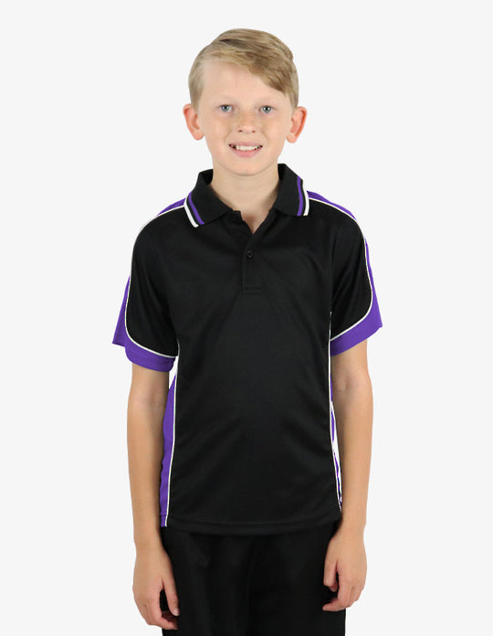 Be Seen Kids Polo Shirt With Striped Collar 1st( 7 Black Color ) (BSP16K)