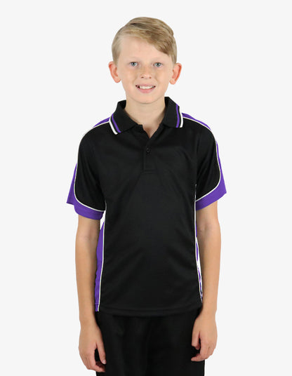 Be Seen Kids Polo Shirt With Striped Collar 1st( 7 Black Color ) (BSP16K)