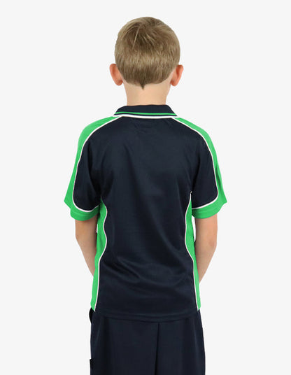 Be Seen Kids Polo Shirt With Striped Collar (BSP16K)