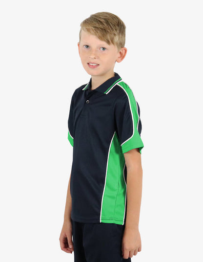 Be Seen Kids Polo Shirt With Striped Collar (BSP16K)