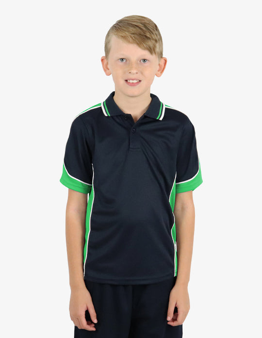 Be Seen Kids Polo Shirt With Striped Collar (BSP16K)