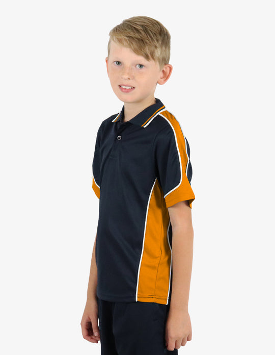 Be Seen Kids Polo Shirt With Striped Collar (BSP16K)