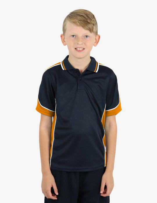 Be Seen Kids Polo Shirt With Striped Collar (BSP16K)
