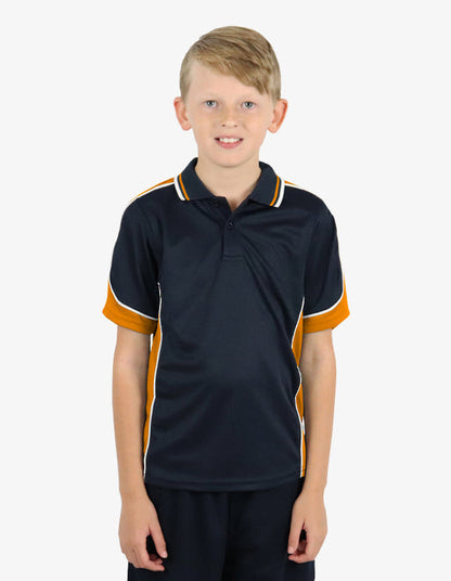 Be Seen Kids Polo Shirt With Striped Collar (BSP16K)