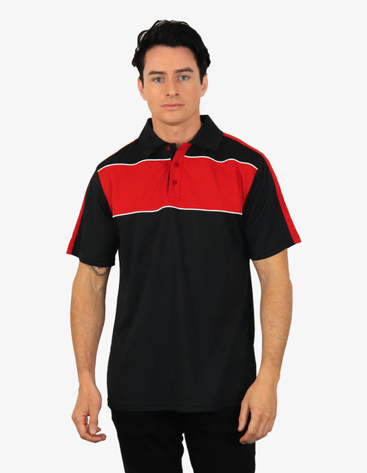 Be Seen Men's Polo With Contrast Shoulder (BSP2012)