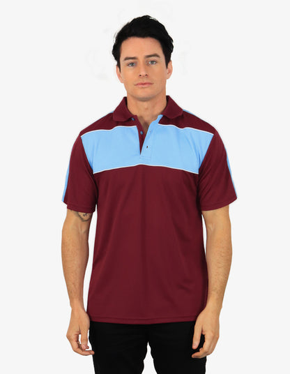 Be Seen Men's Polo With Contrast Shoulder (BSP2012)