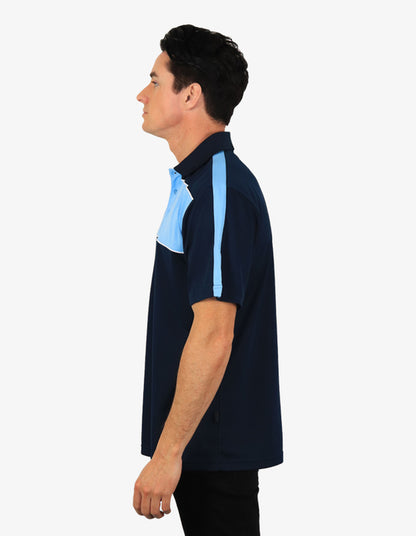 Be Seen Men's Polo With Contrast Shoulder (BSP2012)