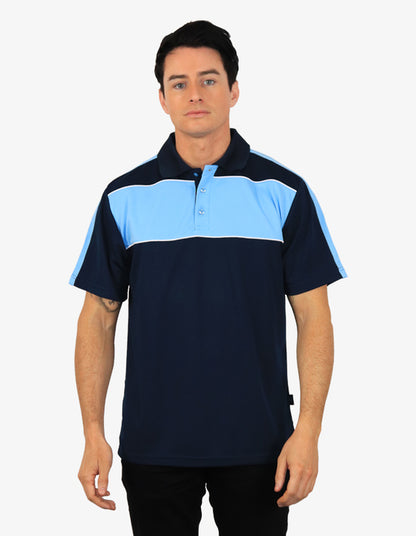 Be Seen Men's Polo With Contrast Shoulder (BSP2012)