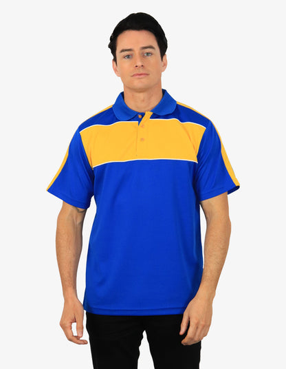 Be Seen Men's Polo With Contrast Shoulder (BSP2012)