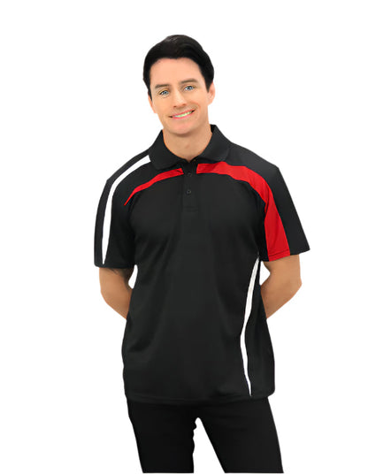 Be Seen Adults Polo Shirt With Contrast Side And Shoulder Panel (BSP2014)