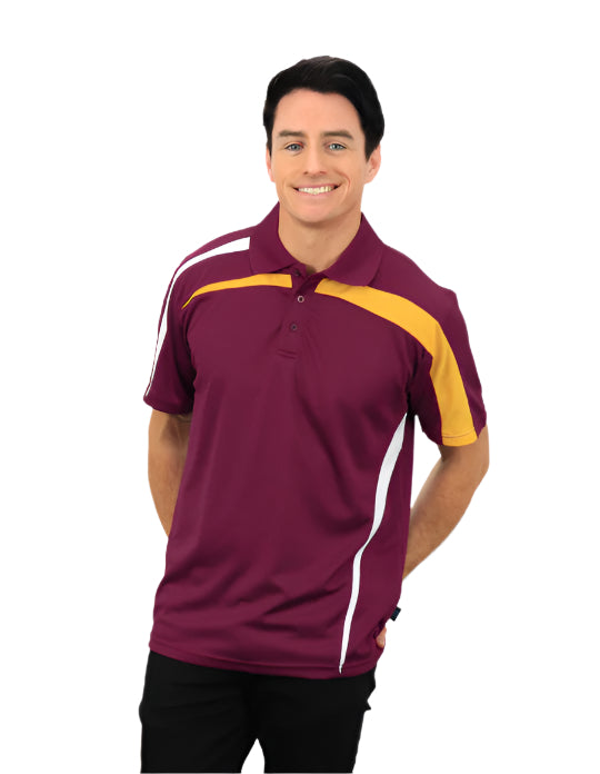 Be Seen Adults Polo Shirt With Contrast Side And Shoulder Panel (BSP2014)