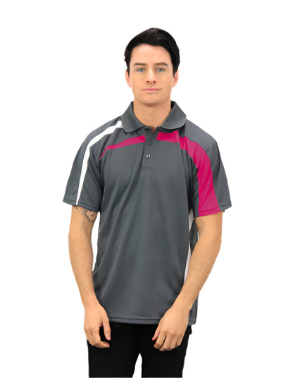 Be Seen Adults Polo Shirt With Contrast Side And Shoulder Panel (BSP2014)