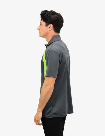 Be Seen Adults Polo Shirt With Contrast Side And Shoulder Panel (BSP2014)