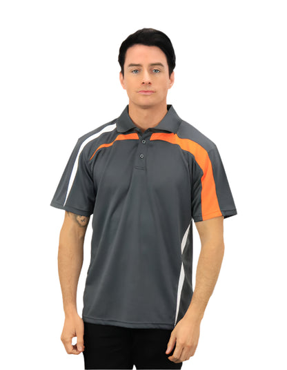 Be Seen Adults Polo Shirt With Contrast Side And Shoulder Panel (BSP2014)