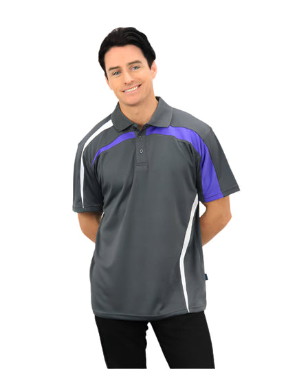 Be Seen Adults Polo Shirt With Contrast Side And Shoulder Panel (BSP2014)