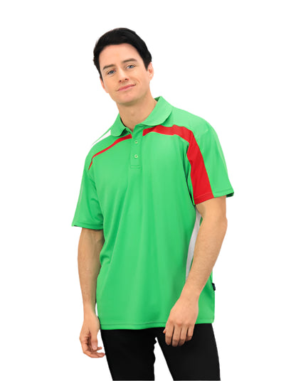 Be Seen Adults Polo Shirt With Contrast Side And Shoulder Panel (BSP2014)