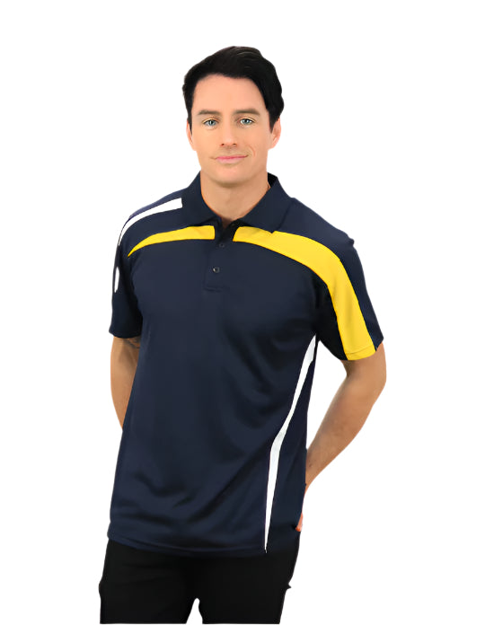 Be Seen Adults Polo Shirt With Contrast Side And Shoulder Panel (BSP2014)