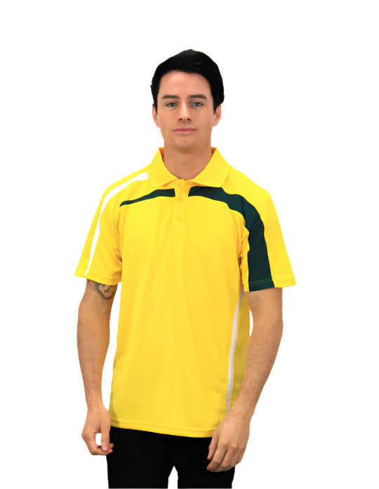 Be Seen Adults Polo Shirt With Contrast Side And Shoulder Panel (BSP2014)